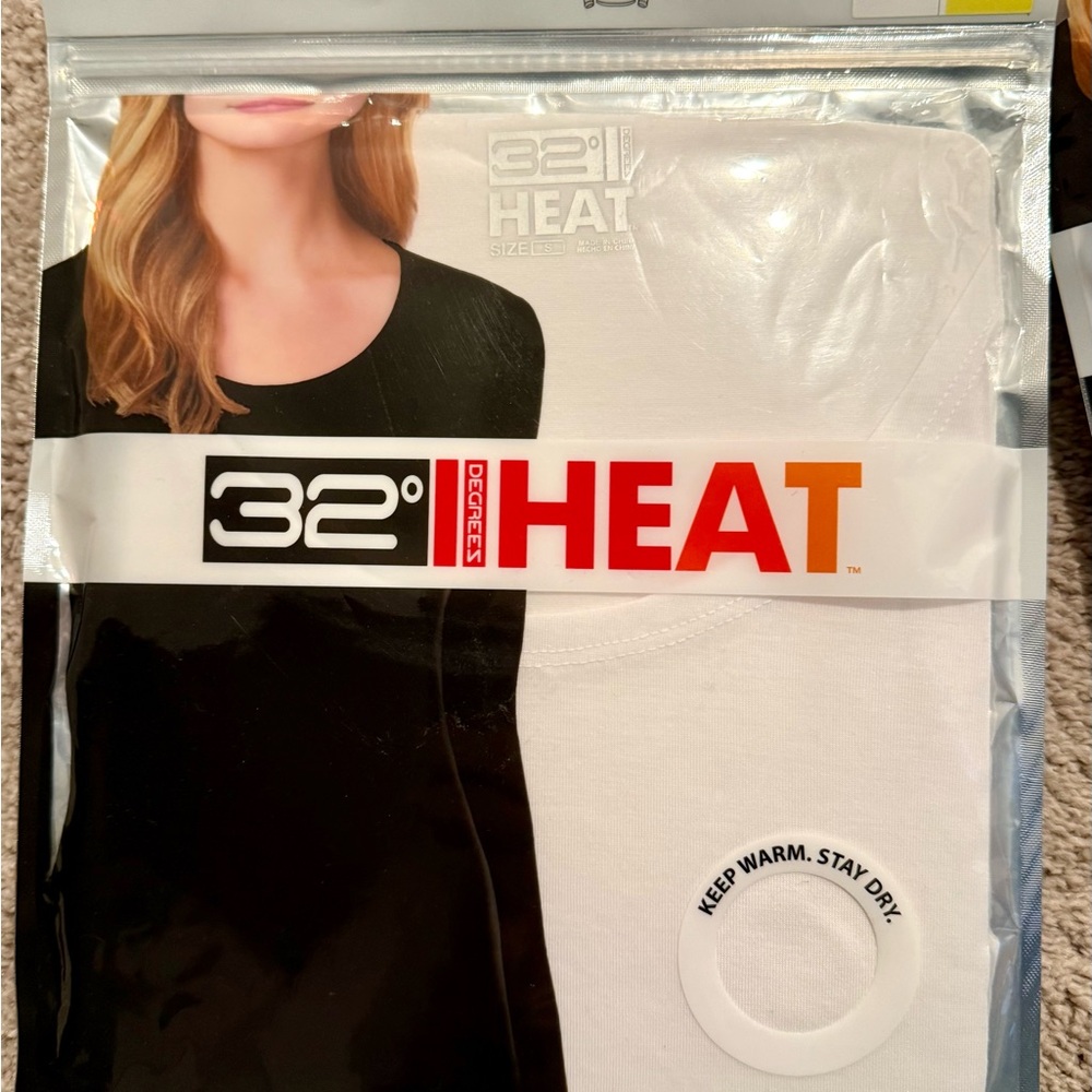 32 Degrees HEAT Women's gray and White Long Sleeve Tops (get all 3) - Picture 2 of 3